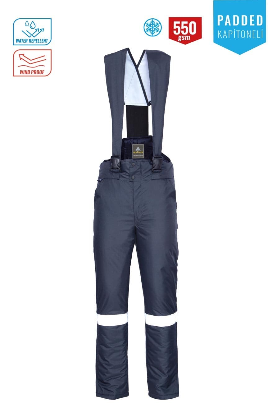 Myform Pantolon Nordıc Soğuk İklim Asklı Lacivert 02133 - KIEKKD İş Elbiseleri