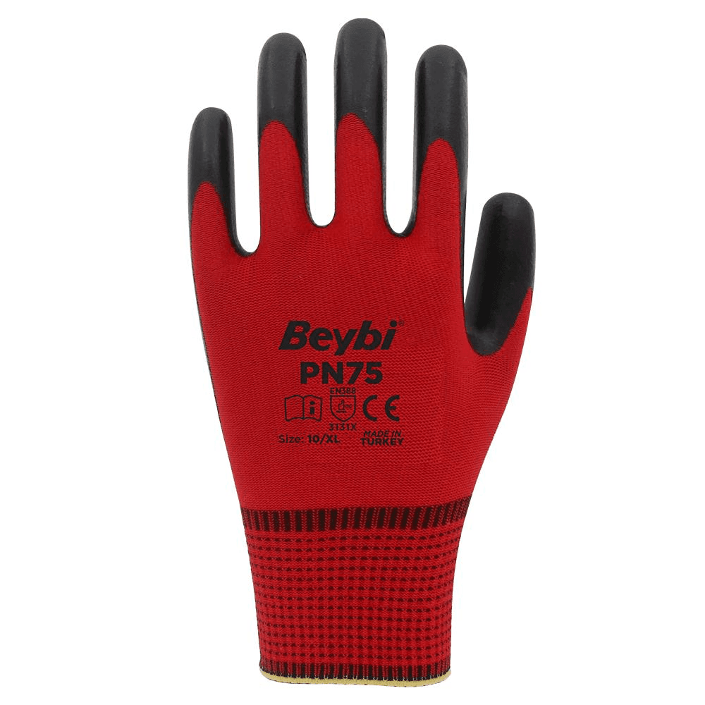 Kiekkd Beybi Polyester Örme Nitril Eldiven