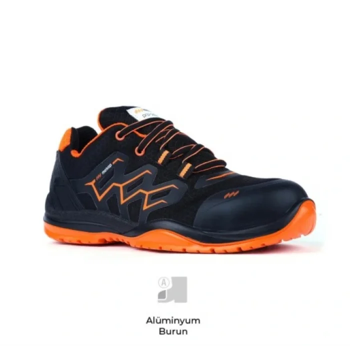 Mekap RMK-80 S2 Mikrofiber Deri Siyah Turuncu Alüminyum Burun İş Ayakkabısı