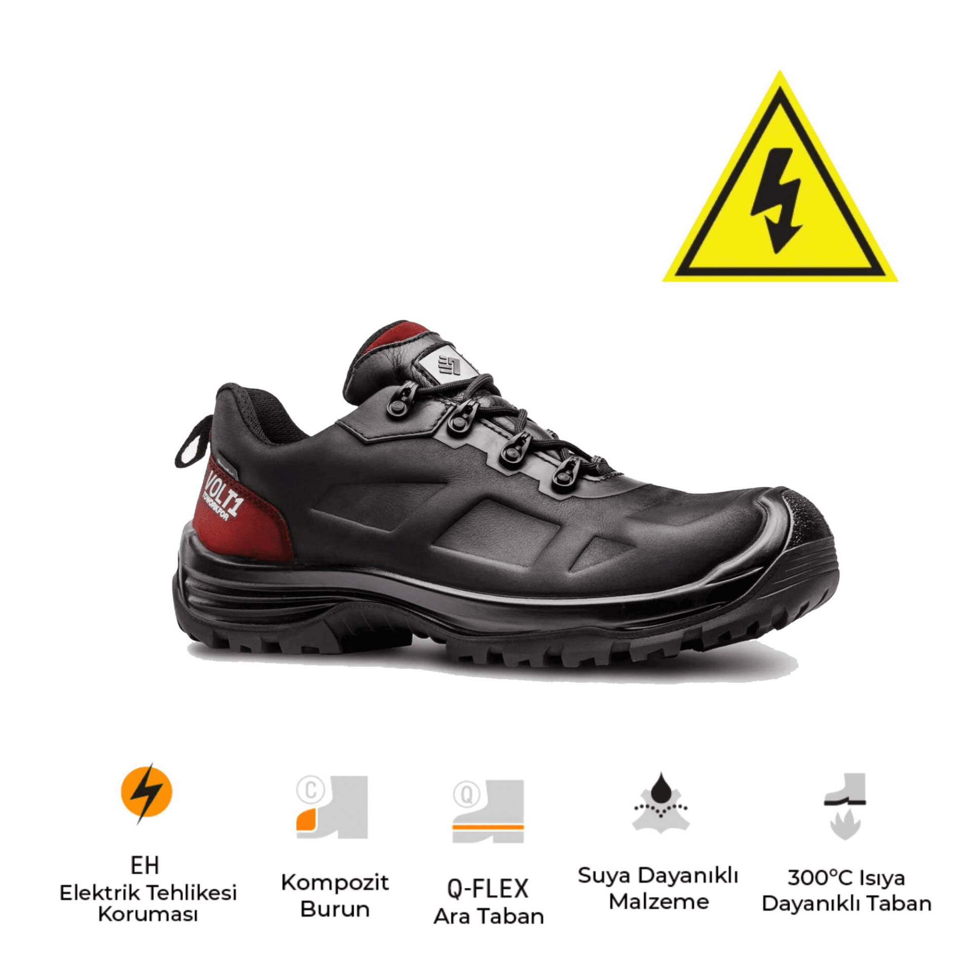 Toworkfor Ohm SB | PL | SR | FO | E | WR | WPA | HRO Elektrikçi İş Güvenlik Ayakkabısı